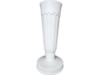 Madonna temetői műanyag váza 32 cm-es súllyal - fehér